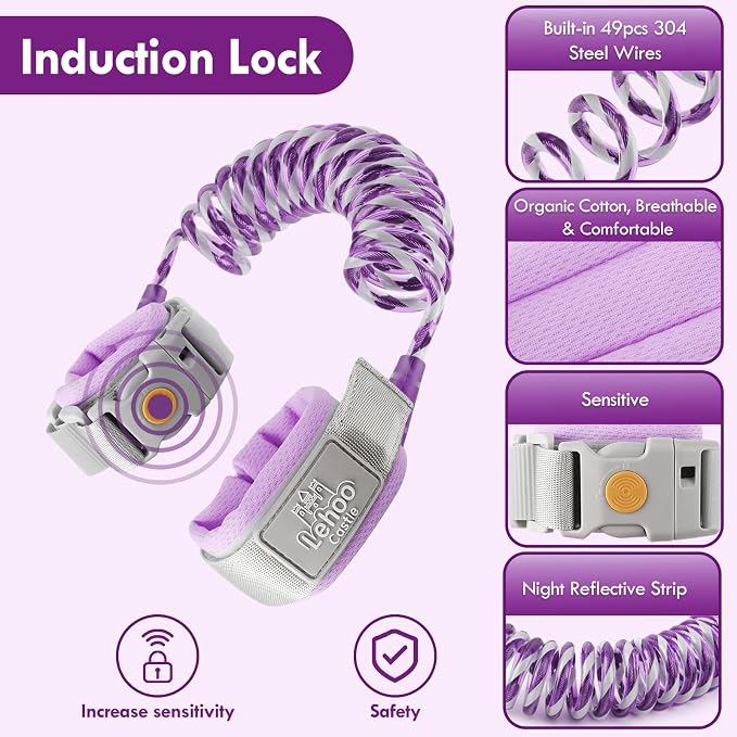 Lehoo Castle Toddler Leash, 4.9ft Kid Leash Wrist - Image 2
