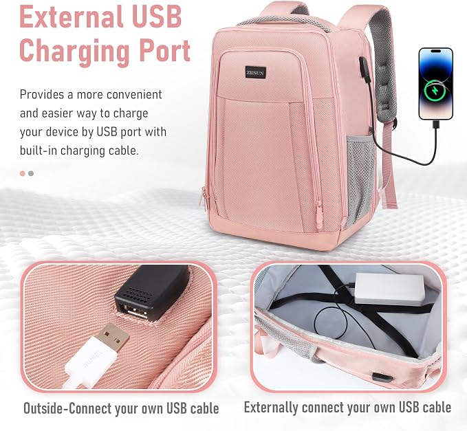 Travel Backpack, Business Anti Theft Slim Sturdy Laptops Backpack - Image 2