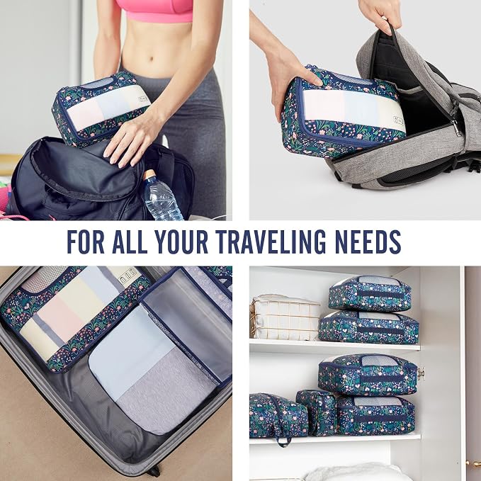 Veken 8 Set Packing Cubes for Travel Essentials, Suitcase Organizer Bags in 4 - Image 7