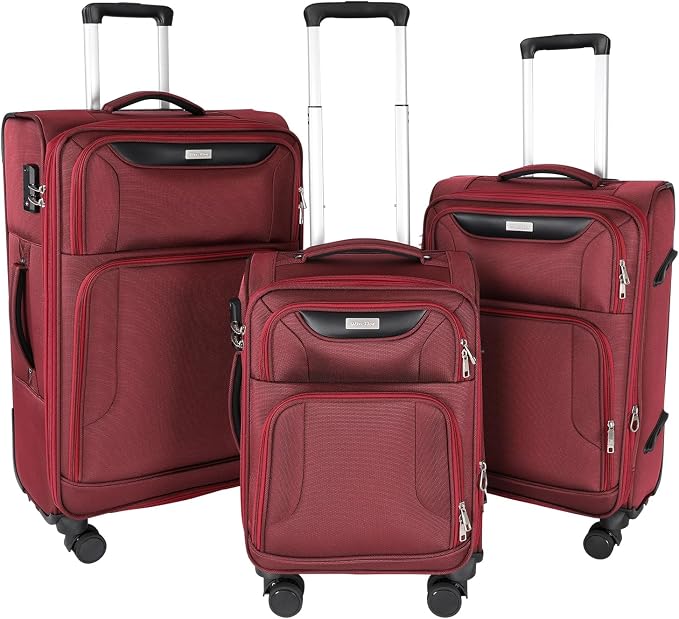 3-Piece Softside Expandable Luggage Set by WireHot