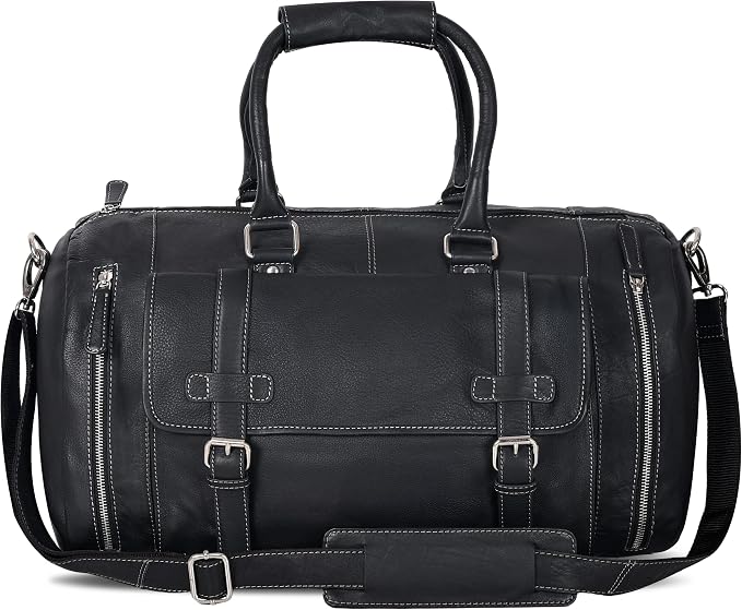 Genuine Leather Duffle Bag for Men | Vintage Weekender Travel Bag | Overnight by OakLeathers