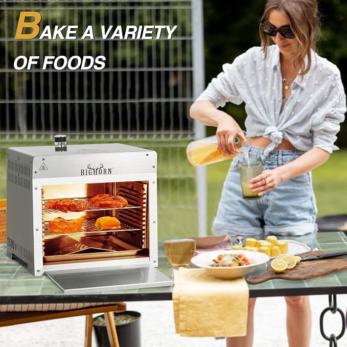 BIG HORN OUTDOORS 1500°F Small Infrared Propane Gas Grill – Portable Steak - Image 6