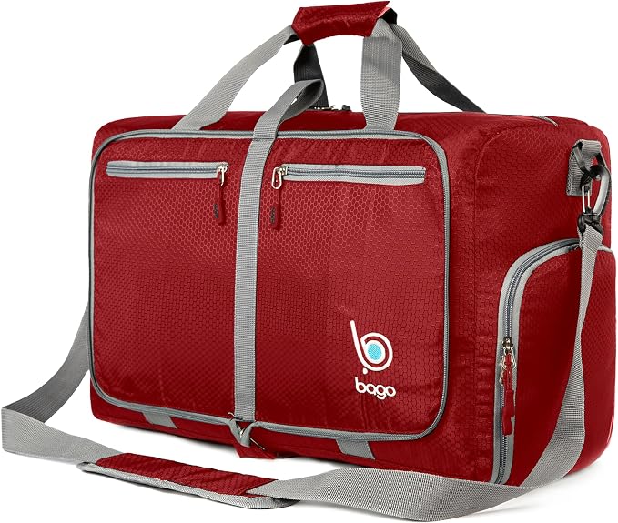 Bago Foldable Duffel Bags for Traveling Women & Men - 40L Sports Packable by BagoTravelBags