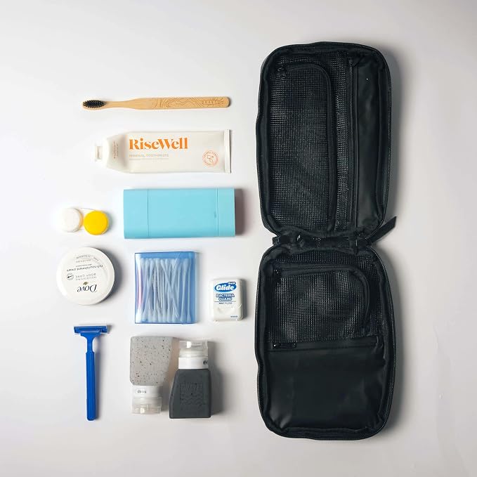 Gravel Explorer Slim Hanging Water Resistant Travel Toiletry Bag, Shaving Kit - Image 2