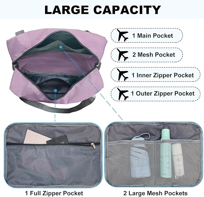 For Spirit Airlines Personal Item Bag 18x14x8 in Underseat Carry-on Luggage - Image 4