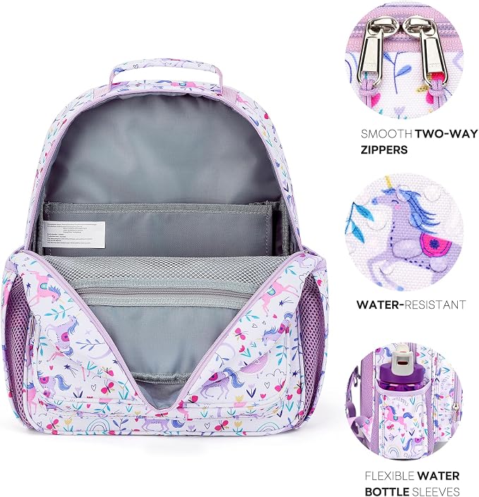 mibasies Girls Backpack 5-8: Lightweight Kids Backpacks - Image 3