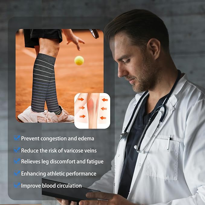 LEVSOX Thick Cotton Compression Socks - Image 5
