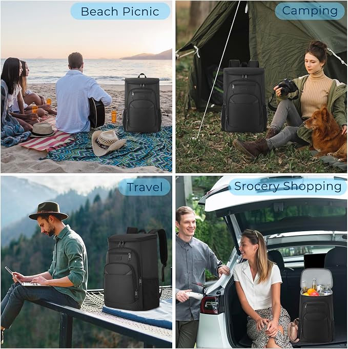 Cooler Backpack, Insulated Backpack Cooler Leakproof Waterproof Large Capacity - Image 5