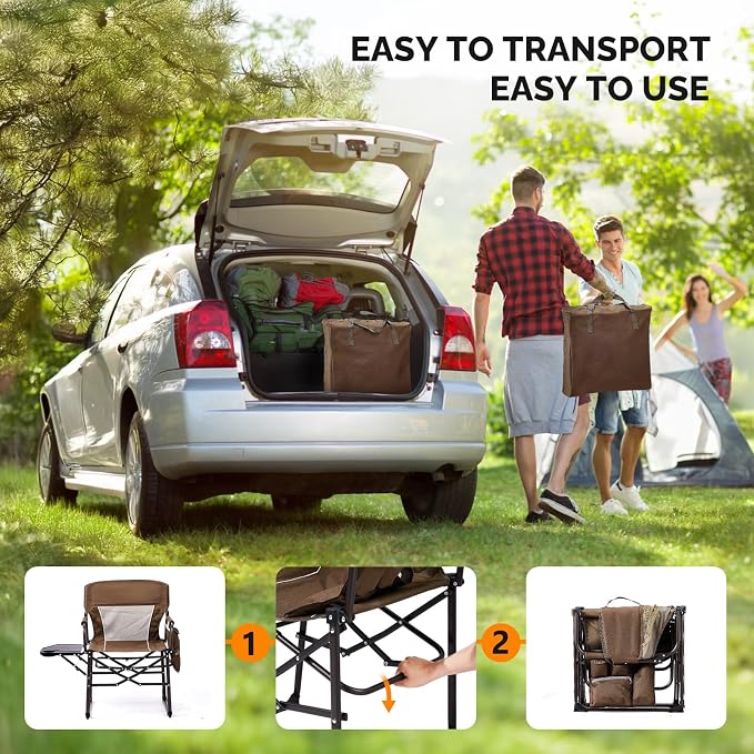 VINGLI Camping Chairs, Directors Chair, Camping Chair - Image 4