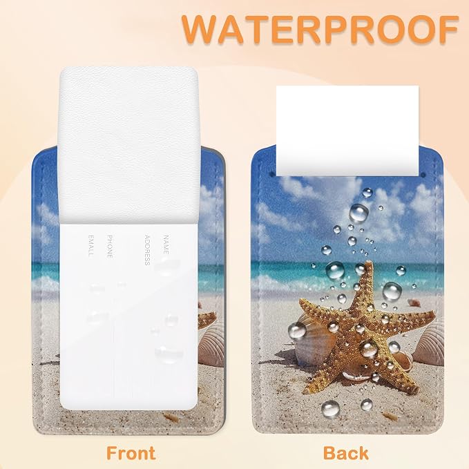 Starfish on Sunny Beach 3 PCS PU Leather Luggage Tags - Image 3