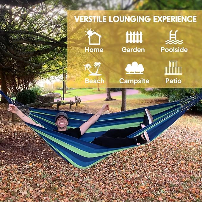 ANYOO Cotton Hammock Portable Camping Hammocks - Image 4
