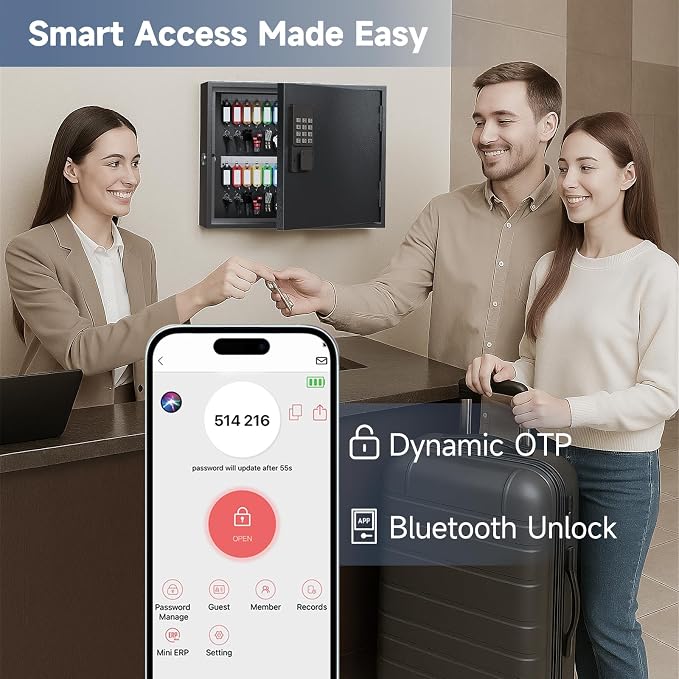 WeHere Smart Key Lock Box, Wall Mounted Key Cabinet - Image 6