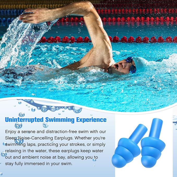 TrelaCo 200 Pairs Silicone Ear Plugs Soft Reusable Waterproof Ear Plugs - Image 5