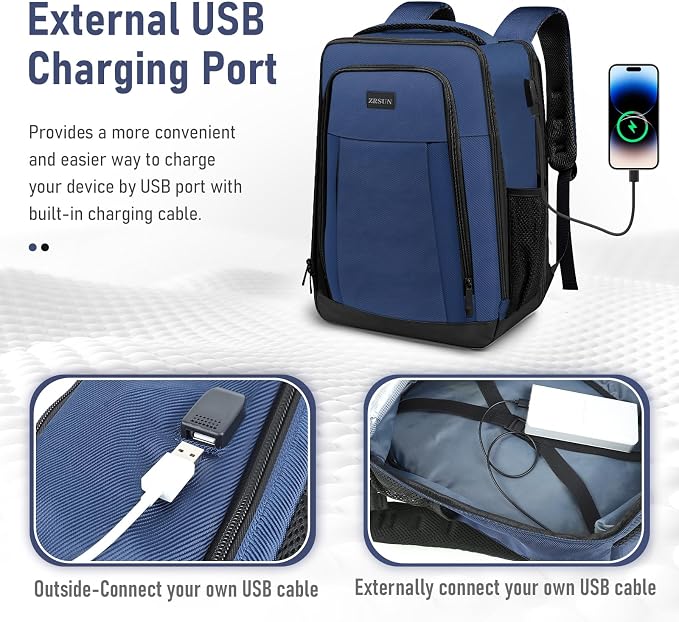 Travel Backpack, Business Anti Theft Slim Sturdy Laptops Backpack - Image 2