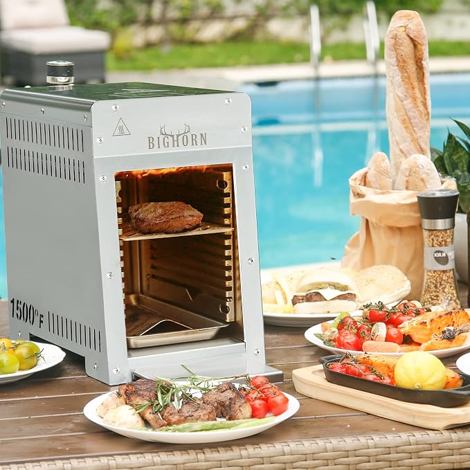 BIG HORN OUTDOORS Portable Infrared Broiler Propane Gas Grill, 1500 Degree - Image 6
