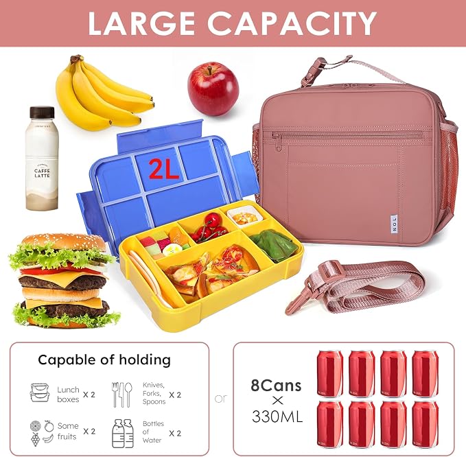 NOL Kids Lunch Bag for School, Reusable Insulated Lunch Box & Children's Tote - Image 4