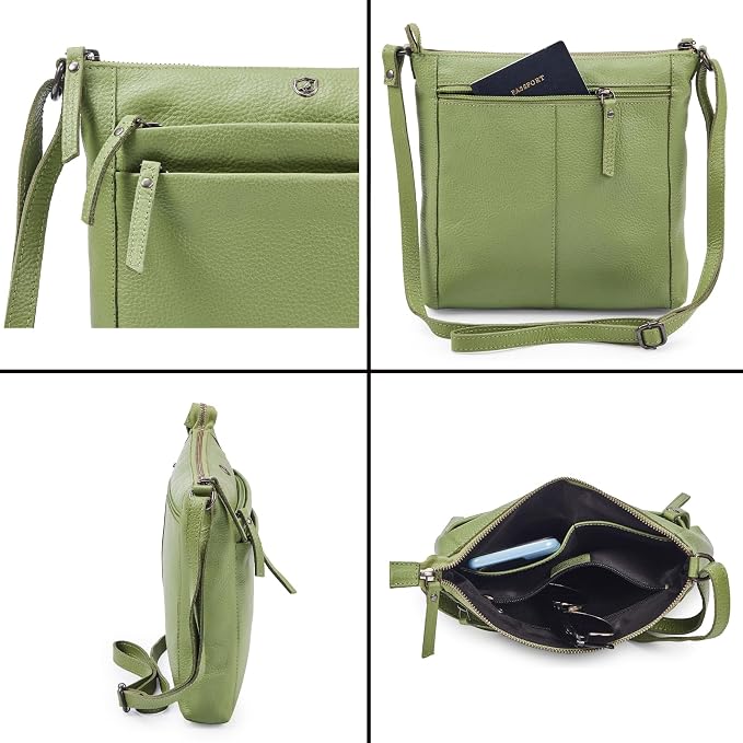 Small Soft Genuine Leather Crossbody Purse Women’s Sling Crossover Shoulder - Image 5