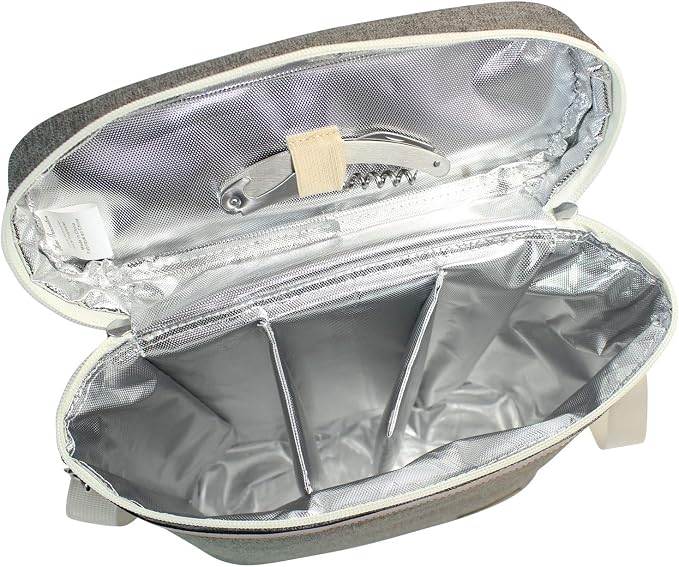 ZORMY 3 Bottle Insulated Wine Tote Cooler Bag, Portable Carrier - Image 4