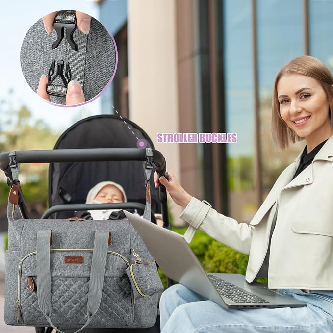 Tuwubi Diaper Bag Tote, Baby Diaper Bag - Image 6