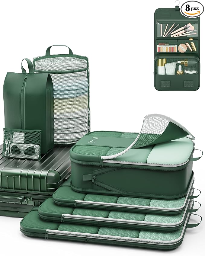 8 Set Compression Packing Cubes by OlarHike
