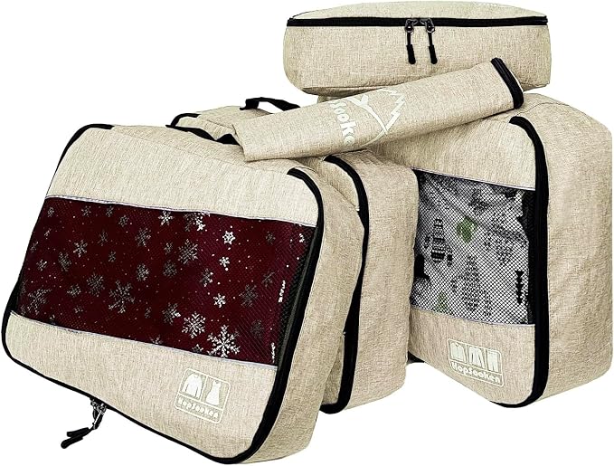 5 Set Packing Cubes for Travel Large Suitcase Luggage Organizer Bags Travel - Image 2