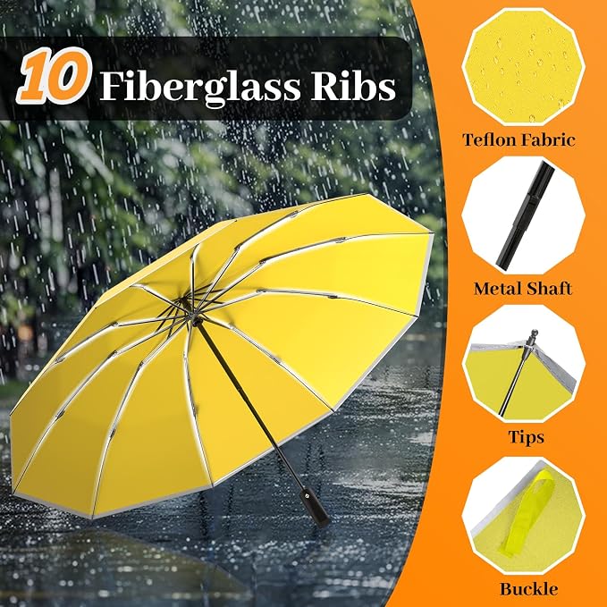 Travel Umbrella Superior, Beautiful & Compact, Large Strong but Light Portable - Image 3