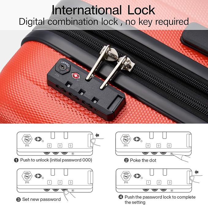 Hanke Expandable Hard Shell Luggage Sets 2 piece Carry on Luggage - Image 8