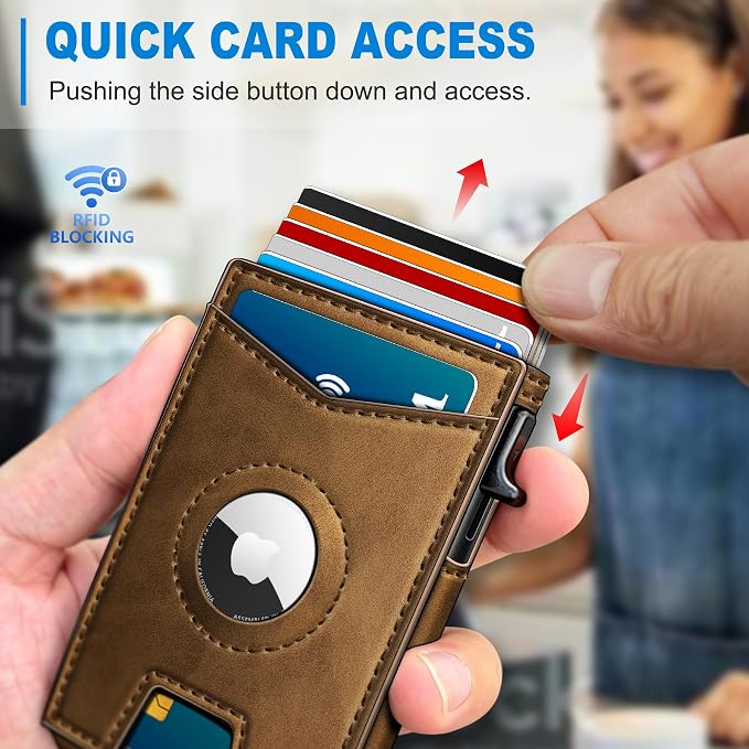 Airtag Wallet for Men, with Money Clip Gift Boxed, Slim Front Pocket Wallet - Image 5