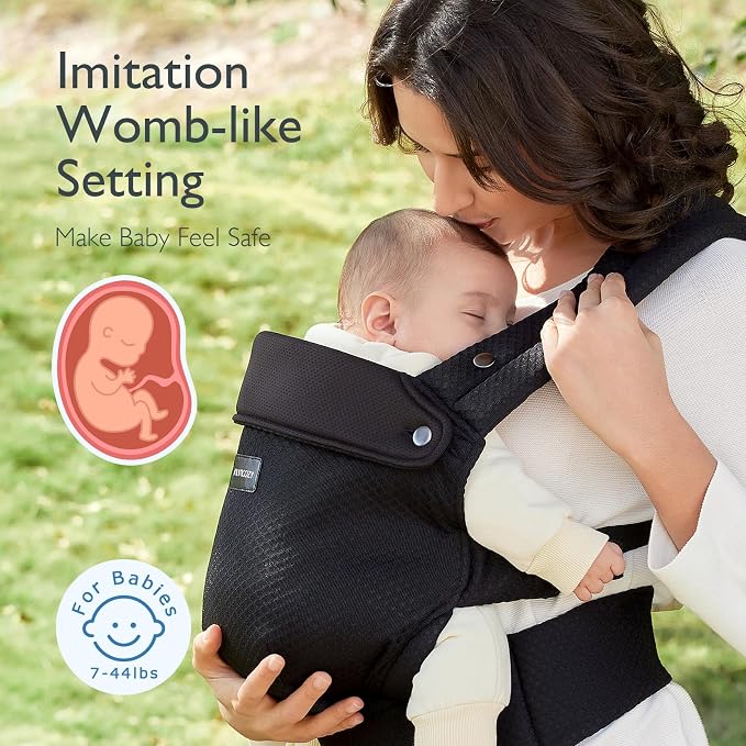Momcozy Breathable Mesh Baby Carrier, Ergonomic and Lightweight Infant Carrier - Image 8