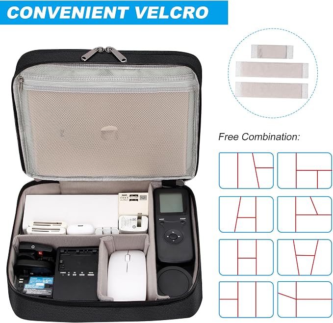 Electronic Organizer Travel Case, Travel Cord Organizer Case Portable - Image 5