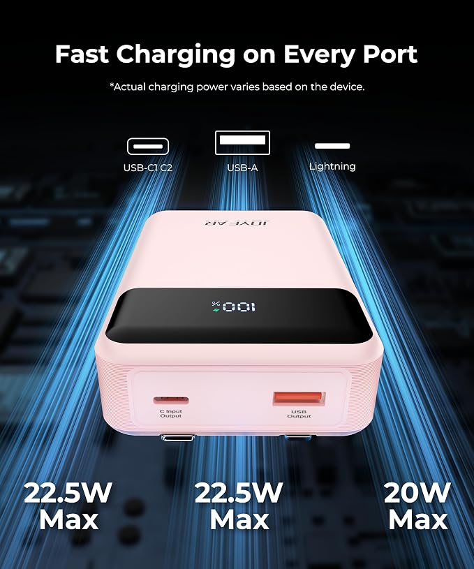 Portable-Charger-Power-Bank Travel Essentials Battery Pack USB C 30000mAh Built - Image 2