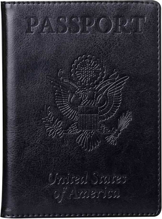 TIGARI Passport Holder for Travel Women Men, PU Leather Passport Wallet Cover by TIGARI