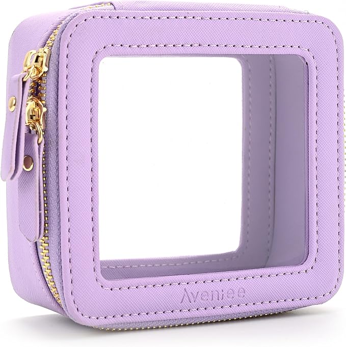 Aveniee Mini Clear Makeup Bag, Small Cosmetic Bags Travel Toiletry Pouch by Aveniee
