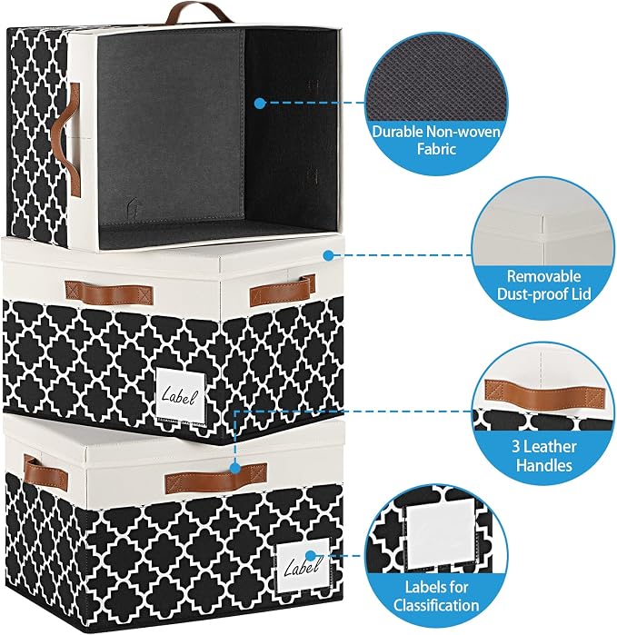 GhvyenntteS 6 Pack Fabric Storage Bins - Image 4