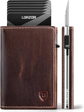 LORZOR Wallet for Men with Metal Card Holder, Pop Up Wallet, Finest Full Grain by LORZOR