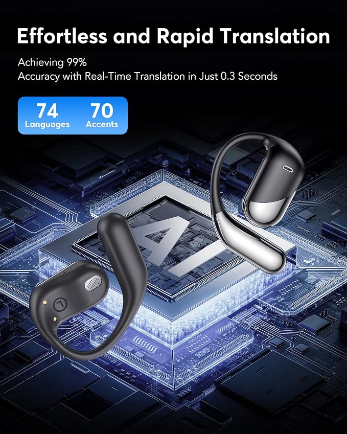 AI Translation Earbuds Real Time, 3-in-1 Translator Earbuds 144 Languages & - Image 2