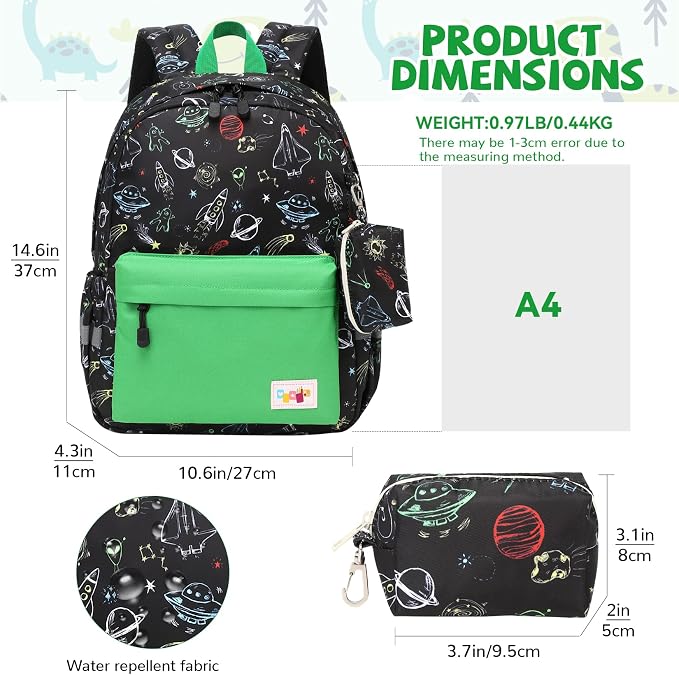 mygreen Toddler Backpack, Kids Backpack - Image 2