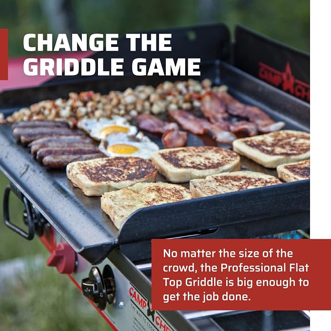 Camp Chef Professional Fry Griddle, 3 Burner Griddle, Cooking Dimensions: 16 - Image 3