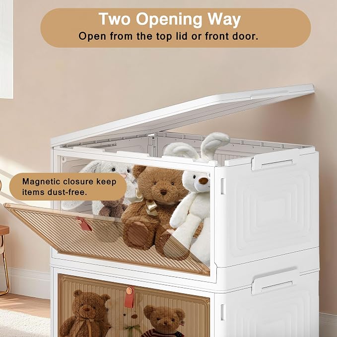 VECELO 3 Tier Stackable Storage Boxes - Image 5