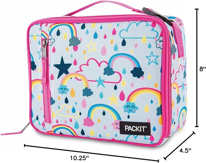PackIt Freezable Classic Lunch Box, Rainbow Sky, Built - Image 9
