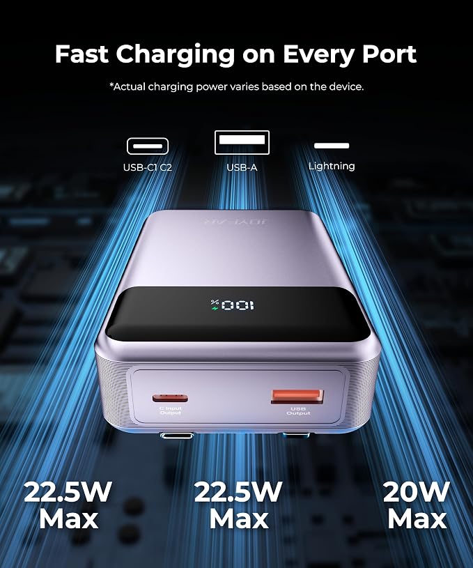 Portable-Charger-Power-Bank Travel Essentials Battery Pack USB C 30000mAh Built - Image 2