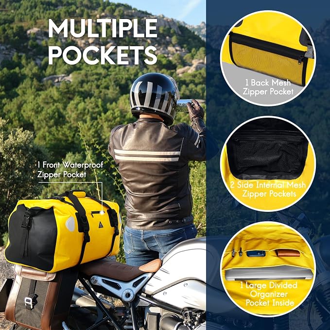 Haimont Waterproof Duffel Bag Roll-top Dry Duffel Bag - Image 4