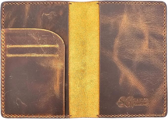 Leather Passport Holder for Men and Women by SAIGONHandicraft
