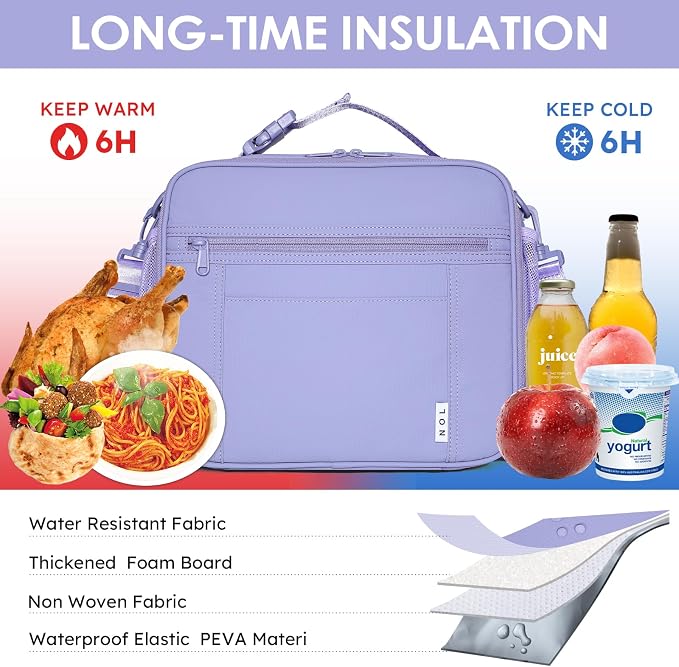 NOL Kids Lunch Bag -Kids 3+ Reusable Insulated Lunch Box - Image 4