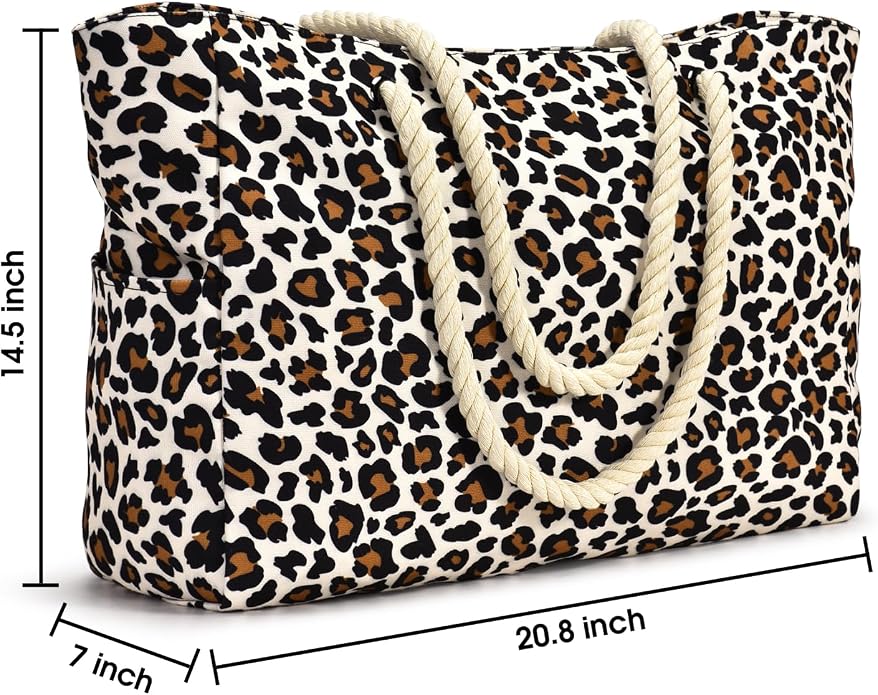 Becokan Beach Bag Large Beach Tote Bag - Image 4