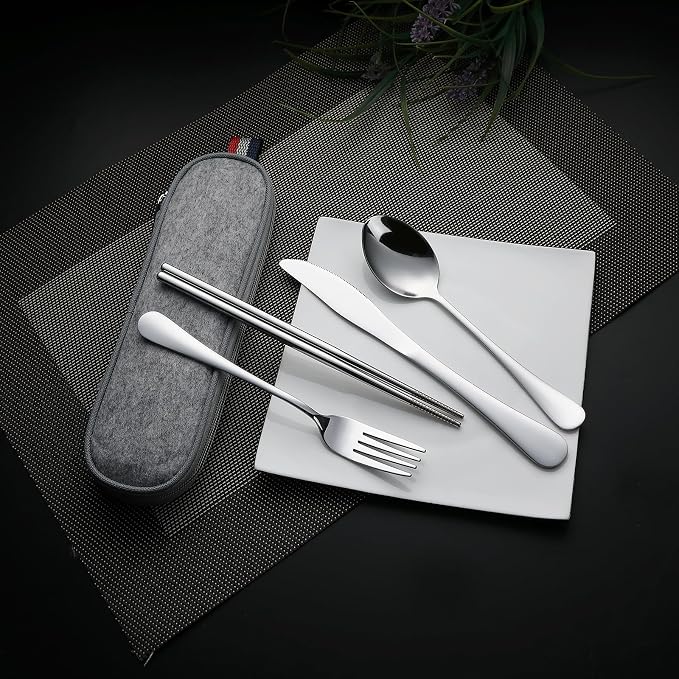 DEVICO Camping Utensils, Portable Travel Utensils - Image 2