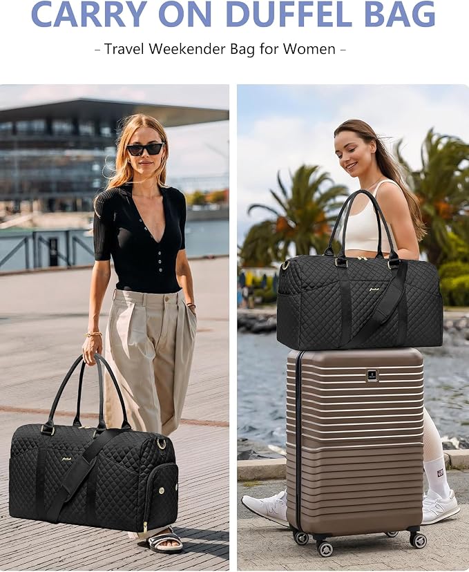 Women Weekender Travel Duffle Bag: Travel Duffel Overnight Bags - Image 2