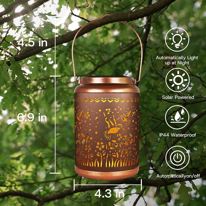 Solar Lanterns 0utdoor Waterproof, Outdoor Waterproof Hummingbird Garden - Image 4