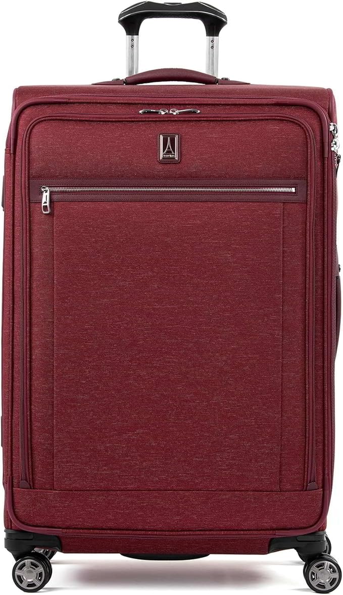 Travelpro Platinum Elite Softside Expandable Checked Luggage, 8 Wheel Spinner by Travelpro