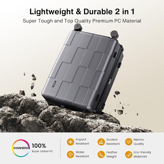 SHOWKOO Luggage Sets 2 Piece 20/28 Inch Hardside Expandable Lightweight PC - Image 3